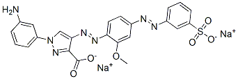 CAS#: 68227-66-7, Disodium 1-(3-Aminophenyl)-4-[[2-Methoxy-4-[(3-Sulphonatophenyl)Azo]Phenyl]Azo]-1H-Pyrazole-3-Carboxylate