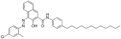 CAS 登录号：68239-63-4， 4-[(4-氯-2-甲基苯基)偶氮]-N-(4-十二烷基苯基)-3-羟基萘-2-甲酰胺