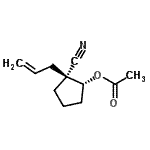 CAS 登录号：682746-83-4， (1R,2S)-2-烯丙基-2-氰基环戊基乙酸酯