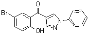 CAS 登录号：68287-72-9， (5-溴-2-羟基苯基)(1-苯基-1H-吡唑-4-基)甲酮