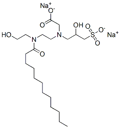 CAS#: 68298-15-7, N-[2-[(2-Hydroxyethyl)(1-Oxododecyl)Amino]Ethyl]-N-(2-Hydroxy-3-Sulfopropyl)Glycine Disodium Salt