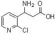 CAS 登录号：683219-98-9， 3-氨基-3-(2-氯-3-吡啶基)丙酸