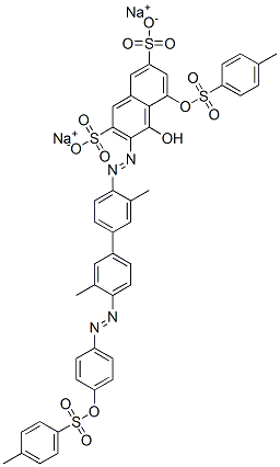 CAS#: 68345-21-1, Disodium 3-[[3,3'-Dimethyl-4'-[[4-[[(P-Tolyl)Sulphonyl]Oxy]Phenyl]Azo][1,1'-Biphenyl]-4-Yl]Azo]-4-Hydroxy-5-[[(p-Tolyl)Sulphonyl]Oxy]Naphthalene-2,7-Disulphonate