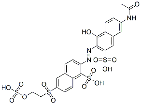 CAS 登录号：68399-89-3， 2-[[6-乙酰氨基-1-羟基-3-磺基-2-萘基]偶氮]-6-[[2-(磺基氧基)乙基]磺酰基]萘-1-磺酸