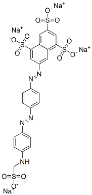 CAS#: 68400-39-5, Tetrasodium 7-[[4-[[4-[(Sulphonatomethyl)Amino]Phenyl]Azo]Phenyl]Azo]Naphthalene-1,3,5-Trisulphonate