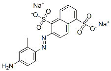 CAS 登录号：68400-80-6， [(4-氨基邻甲苯基)偶氮]萘-1,5-二磺酸钠盐