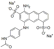 CAS 登录号：6846-21-5， 1-氨基-4-[N-(4-乙酰基氨基苯基)氨基]蒽-2,5-二磺酸二钠