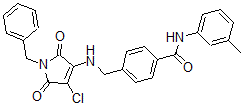 CAS 登录号：6846-47-5， 4-[[[4-氯-2,5-二氧代-1-(苯基甲基)吡咯-3-基]氨基]甲基]-N-(3-甲基苯基)苯甲酰胺