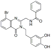 CAS 登录号：68501-56-4， N-[[8-溴-3-[2-(3,4-二羟基苯基)乙基]-3,4-二氢-4-氧代喹唑啉-2-基]甲基]苯甲酰胺