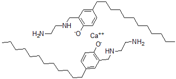 CAS 登录号：68516-56-3， 2-[[(2-氨基乙基)氨基]甲基]-4-十二烷基苯酚钙