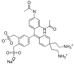 CAS#: 68516-63-2, Hydrogen [4-[4-(Diethylamino)-3',4'-Bis(Sulphonatomethyl)Benzhydrylidene]Cyclohexa-2,5-Dien-1-Ylidene]Diethylammonium, Monosodium Salt