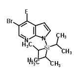 CAS#: 685513-91-1, 5-Bromo-4-fluoro-1-(triisopropylsilyl)-1H-pyrrolo[2,3-b]pyridine