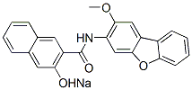 CAS 登录号：68556-14-9， 3-羟基-N-(2-甲氧基-3-二苯并呋喃基)萘-2-甲酰胺钠盐