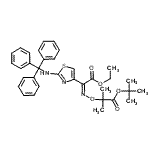 CAS#: 68672-65-1, 2-Methyl-2-propanyl 2-{[(Z)-{2-ethoxy-2-oxo-1-[2-(tritylamino)-1,3-thiazol-4-yl]ethylidene}amino]oxy}-2-methylpropanoate