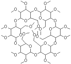 CAS#: 68715-56-0, 31,32,33,34,35,36,37,38,39,40,41,42-Dodecamethoxy-5,10,15,20,25,30-hexakis(methoxymethyl)-2,4,7,9,12,14,17,19,22,24,27,29-dodecaoxaheptacyclo[26.2.2.2<sup>3,6</sup>.2<sup>8,11</sup>.2<sup>13,16</sup>.2<sup>18,21</sup>.2<sup>23,26</sup>]dotetracontane