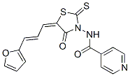 CAS 登录号：68748-25-4， N-[5-[3-(2-呋喃基)-2-丙烯亚基]-4-氧代-2-硫代-3-噻唑烷基]-4-吡啶甲酰胺