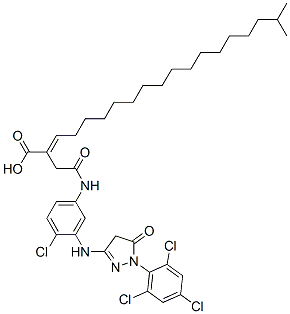 CAS#: 68758-77-0, 2-[2-[[4-Chloro-3-[[4,5-Dihydro-5-Oxo-1-(2,4,6-Trichlorophenyl)-1H-Pyrazol-3-Yl]Amino]Phenyl]Amino]-2-Oxoethyl]Isoicosenoic Acid