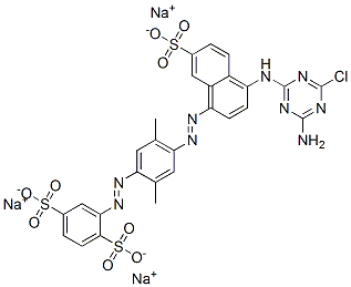 CAS#: 68806-24-6, Trisodium 2-[[4-[[4-[(4-Amino-6-Chloro-1,3,5-Triazin-2-Yl)Amino]-7-Sulphonato-1-Naphthyl]Azo]-2,5-Dimethylphenyl]Azo]Benzene-1,4-Disulphonate