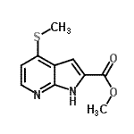 CAS 登录号：688356-75-4， 甲基4-(甲硫基)-1H-吡咯并[2,3-b]吡啶-2-羧酸酯