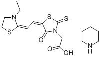 CAS#: 68921-76-6, 5-[(3-Ethyl-2-Thiazolidinylidene)Ethylidene]-4-Oxo-2-Thioxo-3- Thiazolidineacetic Acid Piperidine Salt