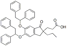 CAS#: 68935-40-0, 5,6-Bis(Dibenzyloxy)-1-Oxo-2-Propyl-2-Indanpropionic Acid