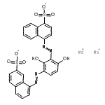 CAS#: 68959-18-2, Disodium 4-({2,6-dihydroxy-3-[(7-sulfonato-1-naphthyl)diazenyl]phenyl}diazenyl)-1-naphthalenesulfonate