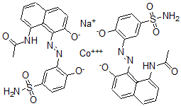 CAS#: 68966-95-0, Bis[N-[8-[[5-(Aminosulfonyl) -2-Hydroxyphenyl]Azo]-7-Hydroxy-1-Naphthalenyl ]Acetamidato(2-)]-Cobaltate(1-) Sodium