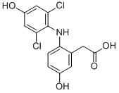 CAS 登录号：69002-86-4， (2-(2,6-二氯-4-羟基苯胺基)-5-羟基苯基)乙酸