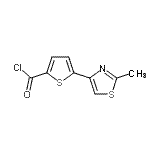 CAS#: 690631-93-7, 5-(2-Methyl-1,3-thiazol-4-yl)-2-thiophenecarbonyl chloride