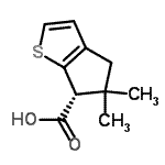 CAS#: 690656-65-6, (6R)-5,5-Dimethyl-5,6-dihydro-4H-cyclopenta[b]thiophene-6-carboxylic acid