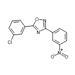 CAS 登录号：690988-86-4， 5-(3-氯苯基)-3-(3-硝基苯基)-1,2,4-恶二唑