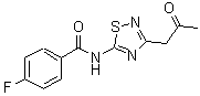 CAS#: 690991-52-7, 4-Fluoro-N-[3-(2-oxopropyl)-1,2,4-thiadiazol-5-yl]benzamide
