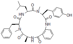 CAS 登录号：691363-62-9， 环(L-丙氨酰-N-甲基-L-苯丙氨酰-L-缬氨酰-N-甲基-L-酪氨酰-2-氨基苯甲酰)