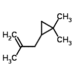 CAS#: 69147-03-1, 1,1-Dimethyl-2-(2-methyl-2-propen-1-yl)cyclopropane