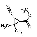 CAS 登录号：69193-34-6， 甲基(1R,3R)-3-氰基-2,2-二甲基环丙烷羧酸酯