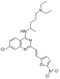 CAS#: 69258-64-6, 7-Chloro-4-(4-(diethylamino)-1-methylbutylamino)-2-(2-(5- nitrofuryl)vinyl)-Quinazoline