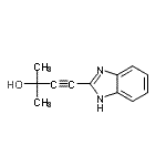 CAS 登录号：69271-40-5， 4-(1H-苯并咪唑-2-基)-2-甲基-3-丁炔-2-醇