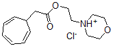 CAS#: 69352-79-0, 2-(1-Oxa-4-azoniacyclohex-4-yl)ethyl 2-(1-cyclohepta-2,4,6-trienyl)acetate chloride