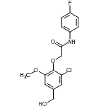 CAS#: 693816-01-2, 2-[2-Chloro-4-(hydroxymethyl)-6-methoxyphenoxy]-N-(4-fluorophenyl)acetamide