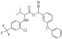 CAS 登录号：69409-94-5， N-[2-氯-4-(三氟甲基)苯基]-缬氨酸氰基(3-苯氧基苯基)甲基酯