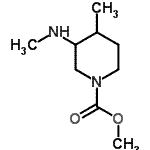 CAS 登录号：694495-66-4， 甲基4-甲基-3-(甲基氨基)-1-哌啶羧酸酯