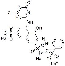 CAS#: 69511-01-9, Trisodium 5-[(6-Chloro-1,4-Dihydro-4-Oxo-1,3,5-Triazin-2-Yl)Amino]-4-Hydroxy-3-[(2-Sulphonatophenyl)Azo]Naphthalene-2,7-Disulphonate
