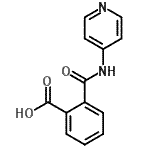 CAS 登录号：69537-50-4， 2-(4-吡啶基氨基甲酰)苯甲酸