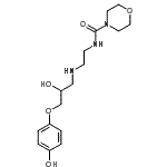CAS 登录号：69630-22-4， N-(2-{[2-羟基-3-(4-羟基苯氧基)丙基]氨基}乙基)-4-吗啉甲酰胺