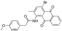 CAS 登录号:69657-94-9, N-(4-溴-2-甲基-9,10-二氧代-蒽-1-基)-2-(4-甲氧基苯基)乙酰胺