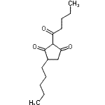 CAS 登录号：69796-08-3， 2-戊酰-4-戊基-1,3-环戊烷二酮