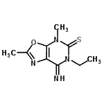 CAS#: 698365-69-4, 6-Ethyl-7-imino-2,4-dimethyl-6,7-dihydro[1,3]oxazolo[5,4-d]pyrimidine-5(4H)-thione