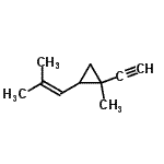 CAS#: 69903-68-0, 1-Ethynyl-1-methyl-2-(2-methyl-1-propen-1-yl)cyclopropane