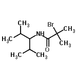 CAS#: 69959-91-7, 2-Bromo-N-(2,4-dimethyl-3-pentanyl)-2-methylpropanamide