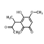 CAS 登录号：701917-29-5， 4-羟基-5-甲氧基-3-(3-氧代-2-丁炔基)-1,2-苯醌